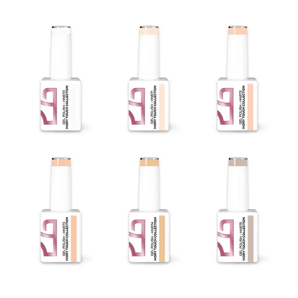 Coleção Verniz Gel Ivory Touch - 6 Cores