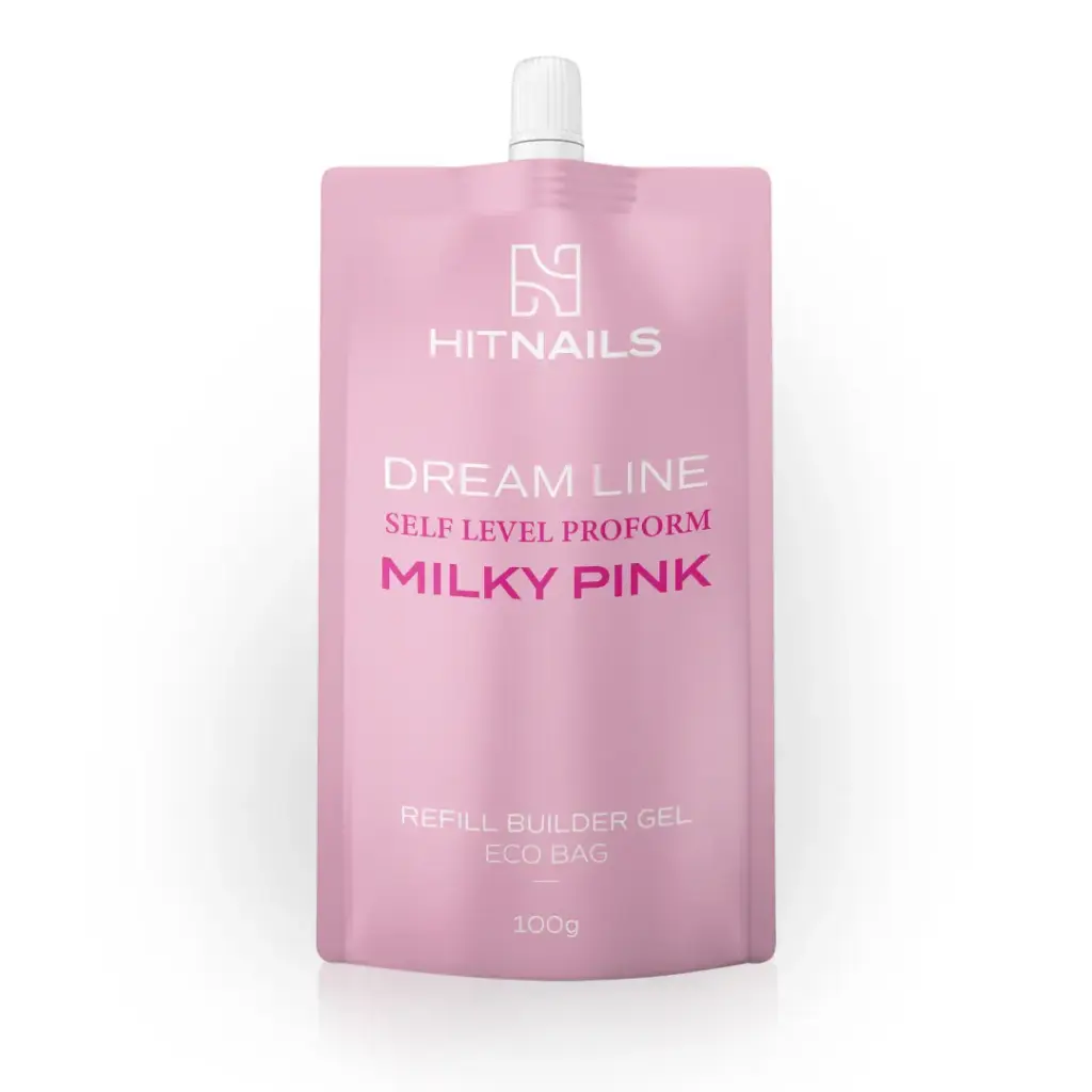 Gel de Construção - Dream Line Self Level ProForm - Milky Pink 100g Refill