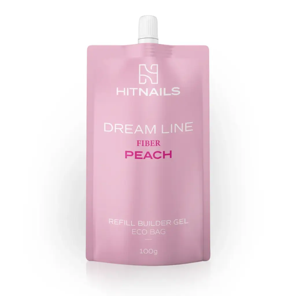 Gel de Construção - Dream Line Self Level Fiber - Peach 100g Refill