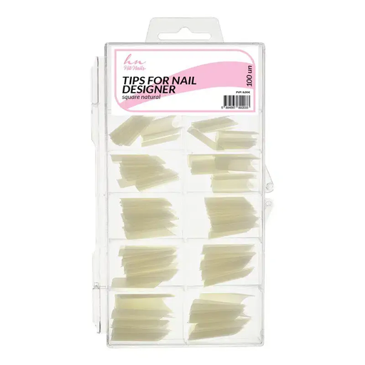 [U.TM.009] Tips Quadrada Natural 100 un