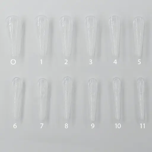 [U.TM.033] Tips F1 Almond Russian French Reverse Normal Size - 120un.