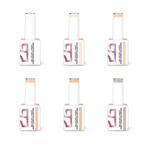 [C.GP.C.021] Coleção Verniz Gel Ivory Touch - 6 Cores