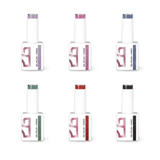 [C.GP.C.023] Gel Polish Glow Hit Collection - 6 Cores  